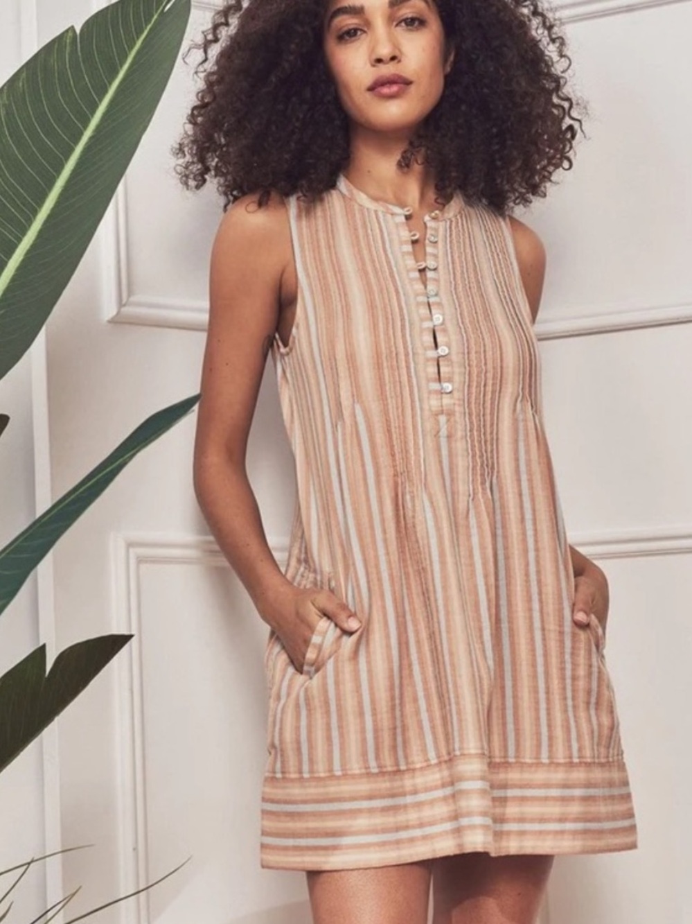 Faherty Isha Dress in Beach Stripe